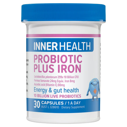 Inner Health Probiotic Plus Iron 30 Capsules